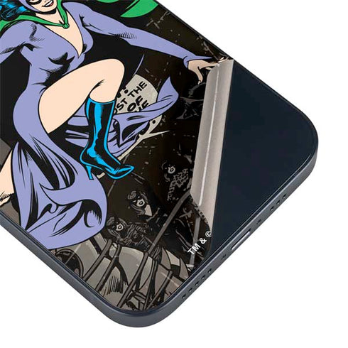 DC Comics Catwoman Vintage Action Pose Pattern iPhone 14 Plus Skin